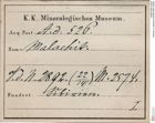 Etiketten zu Malachit (NHMW-MIN-Ad526)